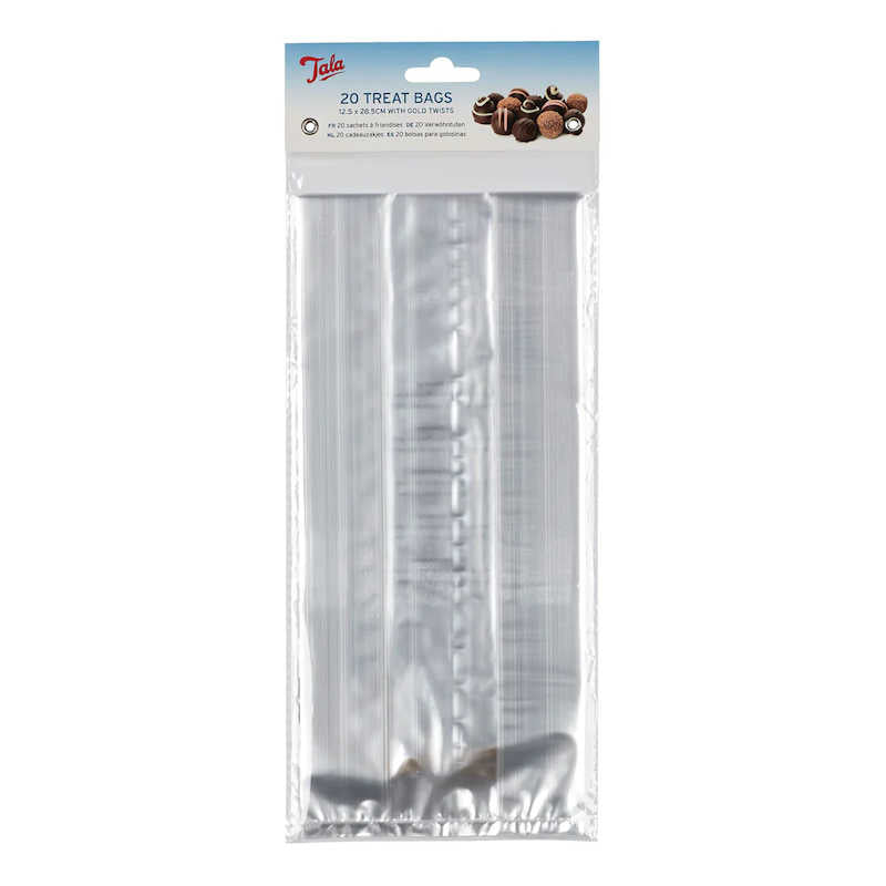 Tala Pack of 20 Cellophane Bags with Twist Tie