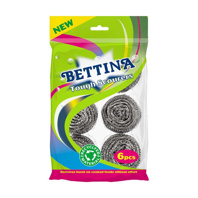 Bettina 6pc Stainless Steel Scourers
