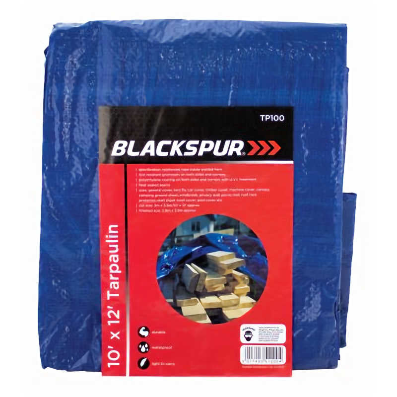 Blackspur 10' x 12' Blue Tarpaulin