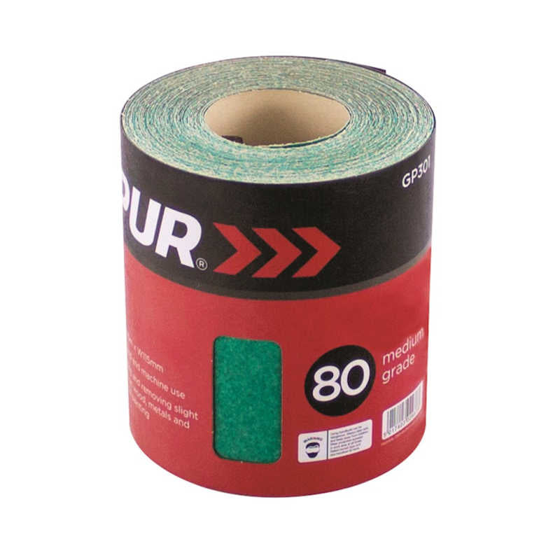 Blackspur 10m Aluminium Oxide Finishing Paper Grade 80