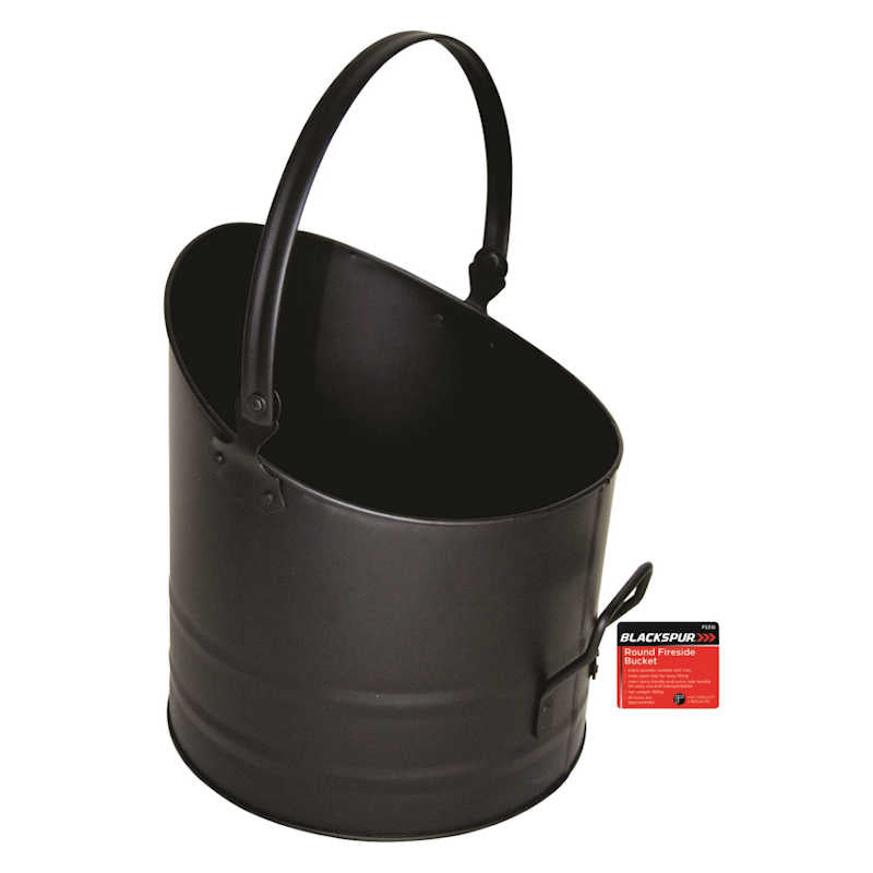 Blackspur Black Round Fireside Bucket