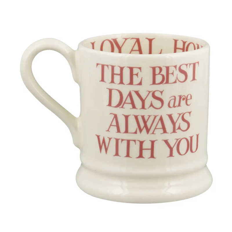 Emma Bridgewater Pink Toast My Brilliant Friend 1/2 Pint Mug