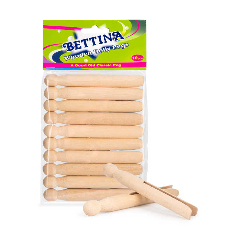 Bettina 10pc Wooden Dolly Pegs