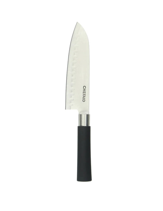 Chef Aid 7 Inch Santoku Knife with Soft Grip Handle
