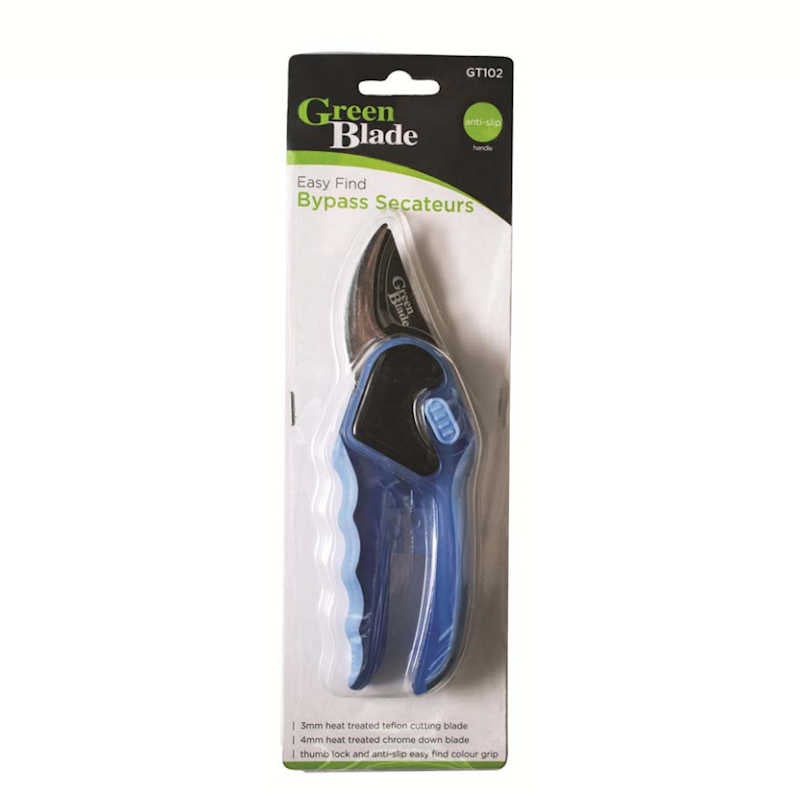 Green Blade Easy-Find Bypass Secateurs