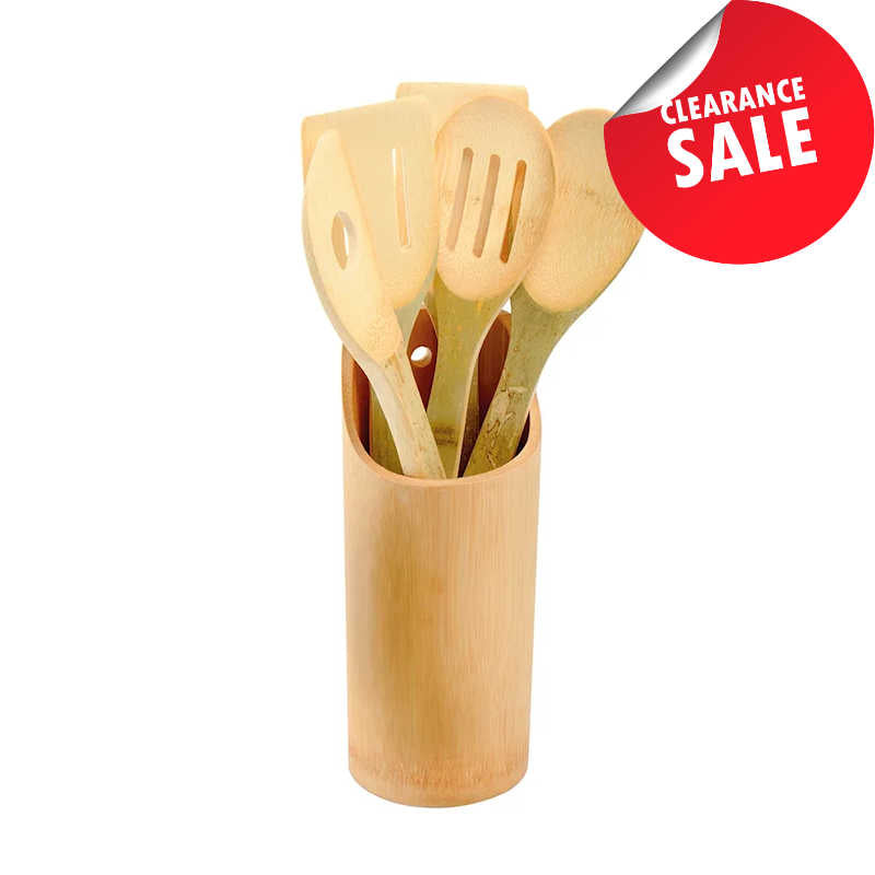 6Pc Bamboo Utensil Set