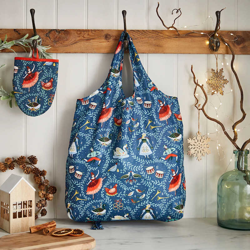 Ulster Weavers 12 Days of Christmas Foldable Tote Bag