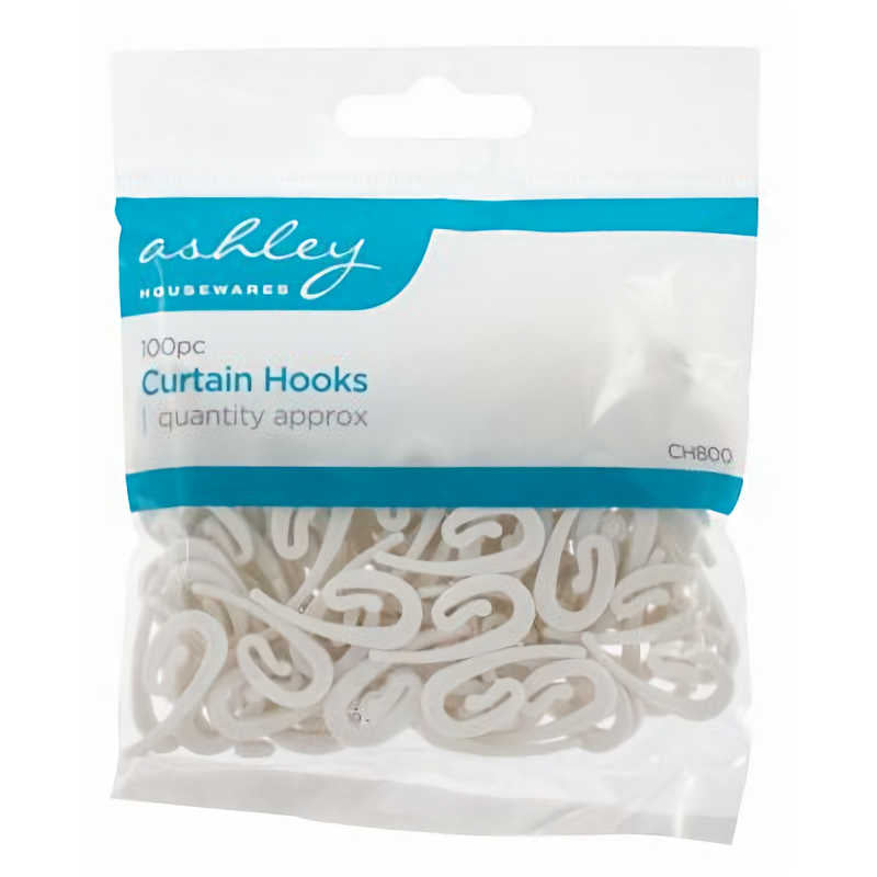 Ashley Housewares 100pc Curtain Hooks