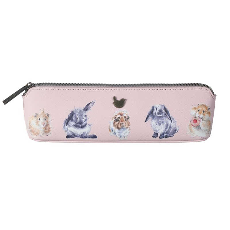 Wrendale Designs 'Piggy in the Middle' Guinea Pig & Rabbit Brush Bag/Pencil Case