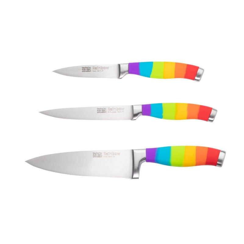 Taylor's Eye Witness 3 Piece Rainbow Knife Set