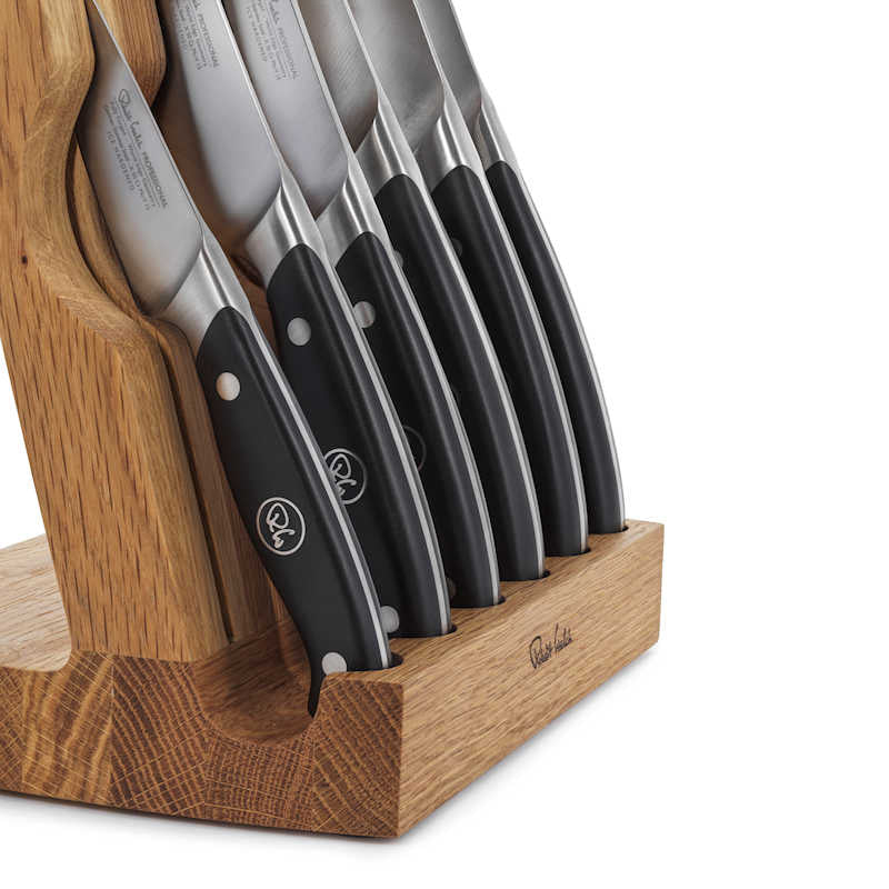 Robert Welch Professional Angle Oak Knife Block Set
