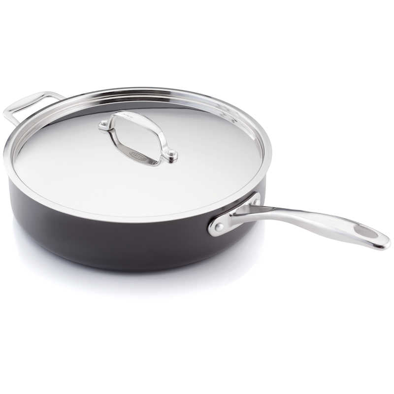 Stellar Element Hard Anodised 28cm Lidded Saute Pan