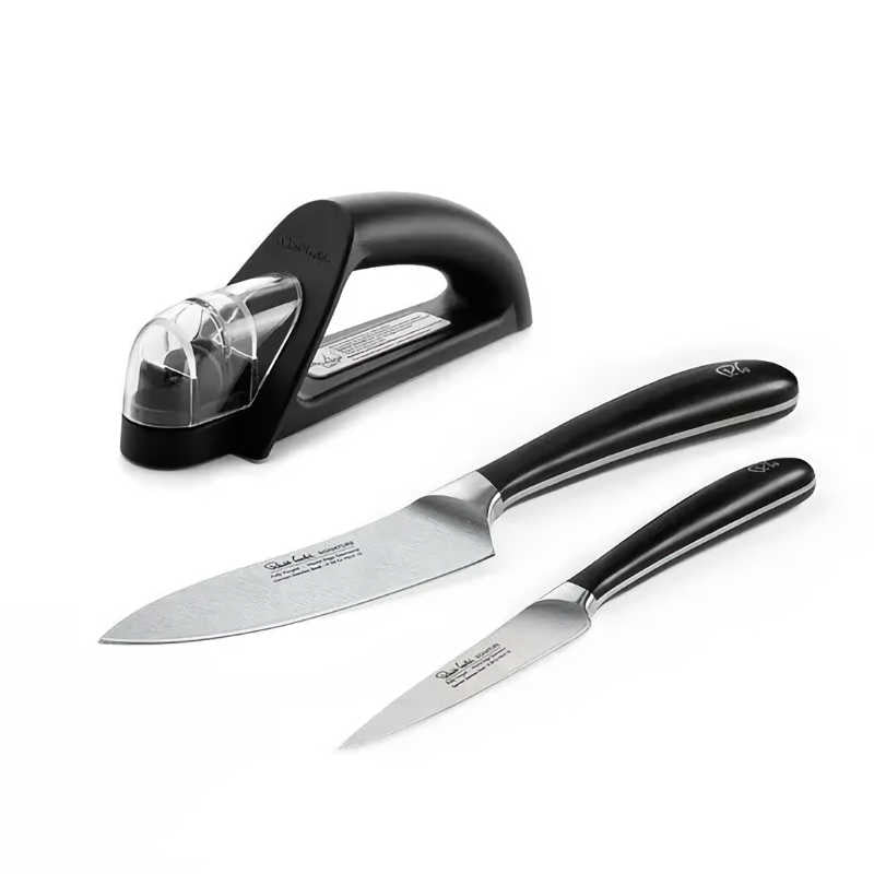 Robert Welch Signature 3pc Knife Set with Sharpener