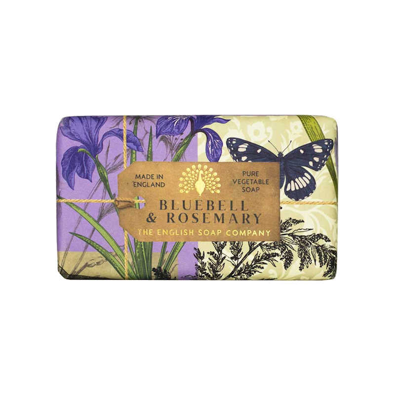 English Soap Company Anniversary Bluebell and Rosemary 190g Soap Bar