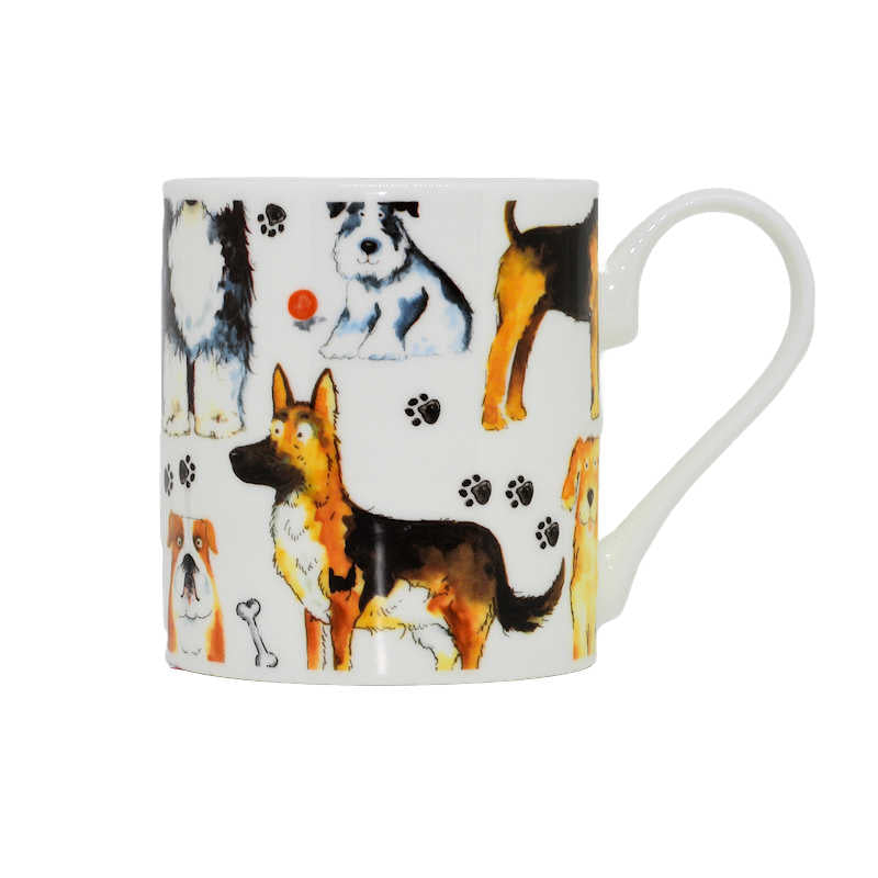 Walkies Bone China Decorated Mug