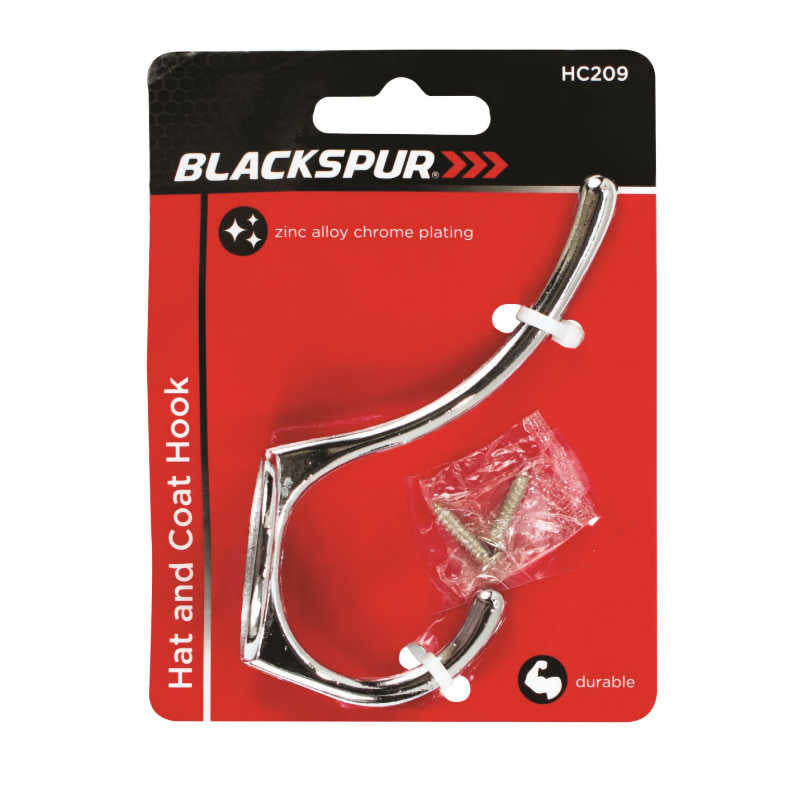 Blackspur Chrome Plated Hat & Coat Hook