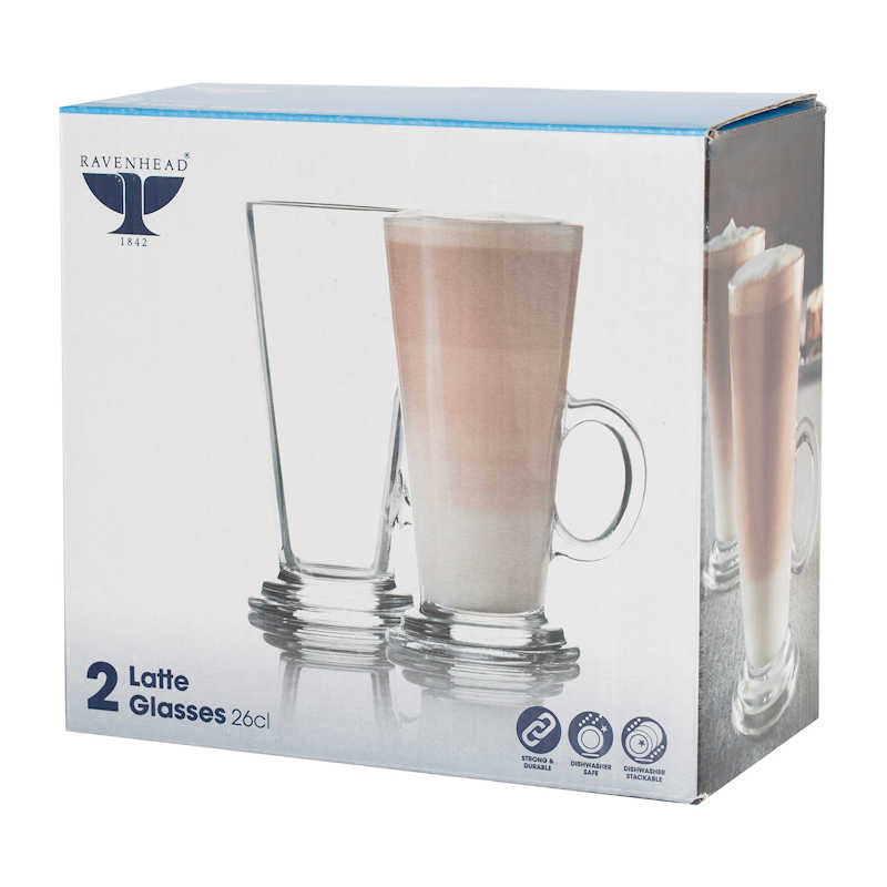 Ravenhead Entertain Set Of 2 Latte Glasses 26cl