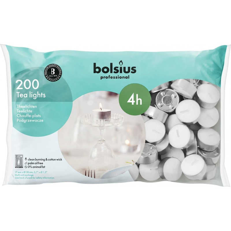 Bolsius 4Hr Tealight *200