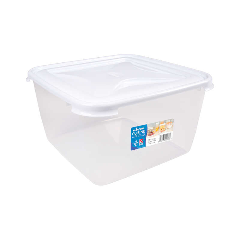 Wham! Cuisine Square Food Box & Lid 15ltr