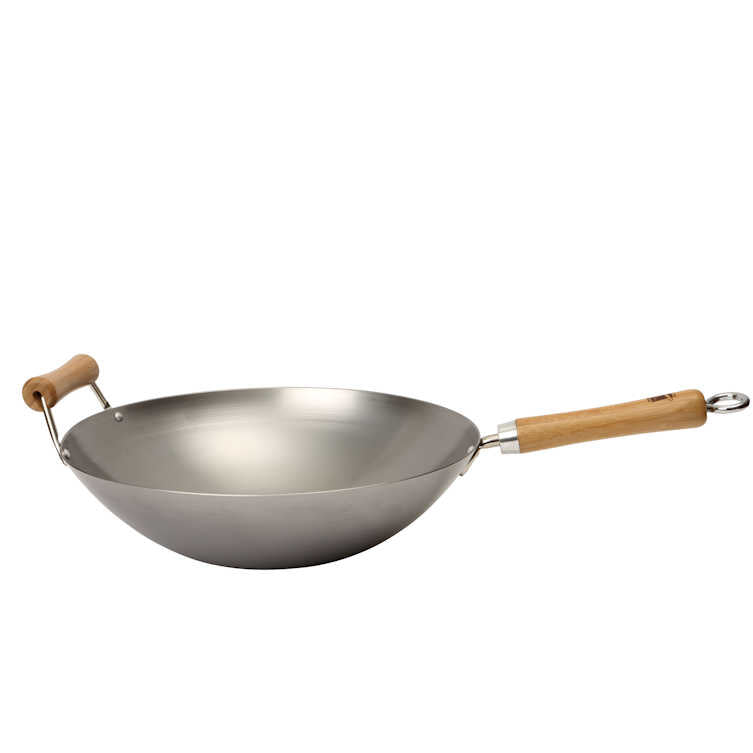 School of Wok Carbon Steel Flat Bottom Woks