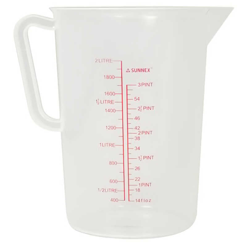 Sunnex 2 Litre Clear Plastic Measuring Jug