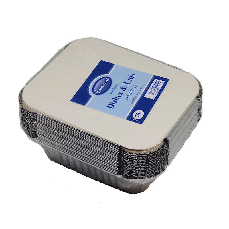 Essential Housewares Aluminium Dishes and Lids (Assorted Sizes)