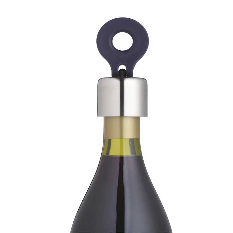 BarCraft Stainless Steel Flip Top Bottle Stopper on bottle