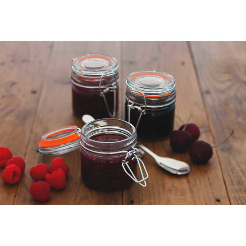 Home Made Mini Clip Top Jam Pots filled