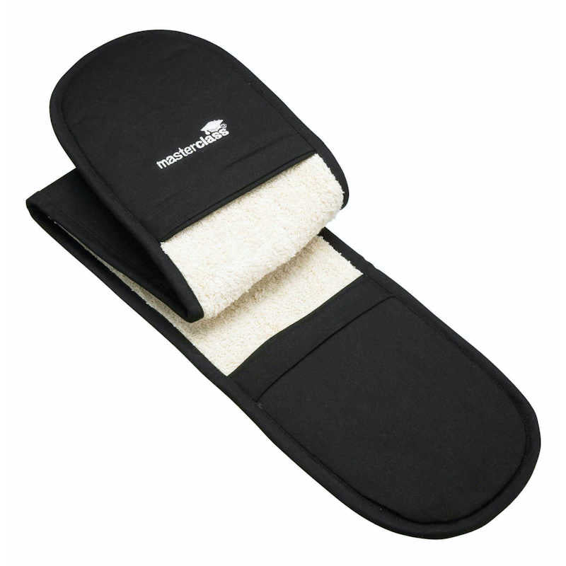 MasterClass Deluxe Professional Black Double Oven Glove