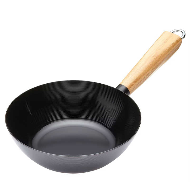 KitchenCraft World of Flavours Oriental Carbon Steel 20cm Non-Stick Wok