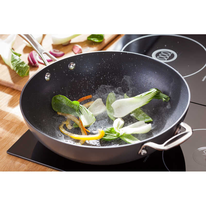 Stellar Hard Anodised 30cm Non-Stick Wok