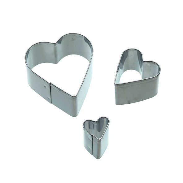 Sweetly Does It Set of 3 Heart Fondant Cutters