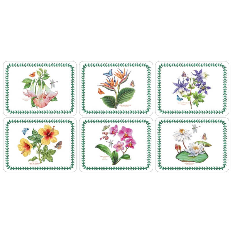 Pimpernel Set of 6 Exotic Botanic Garden Placemats