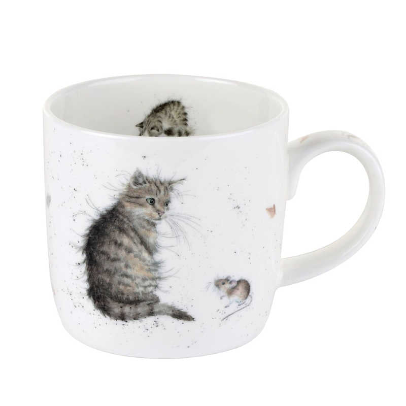 Wrendale Designs 'Cat and Mouse' Bone China Mug