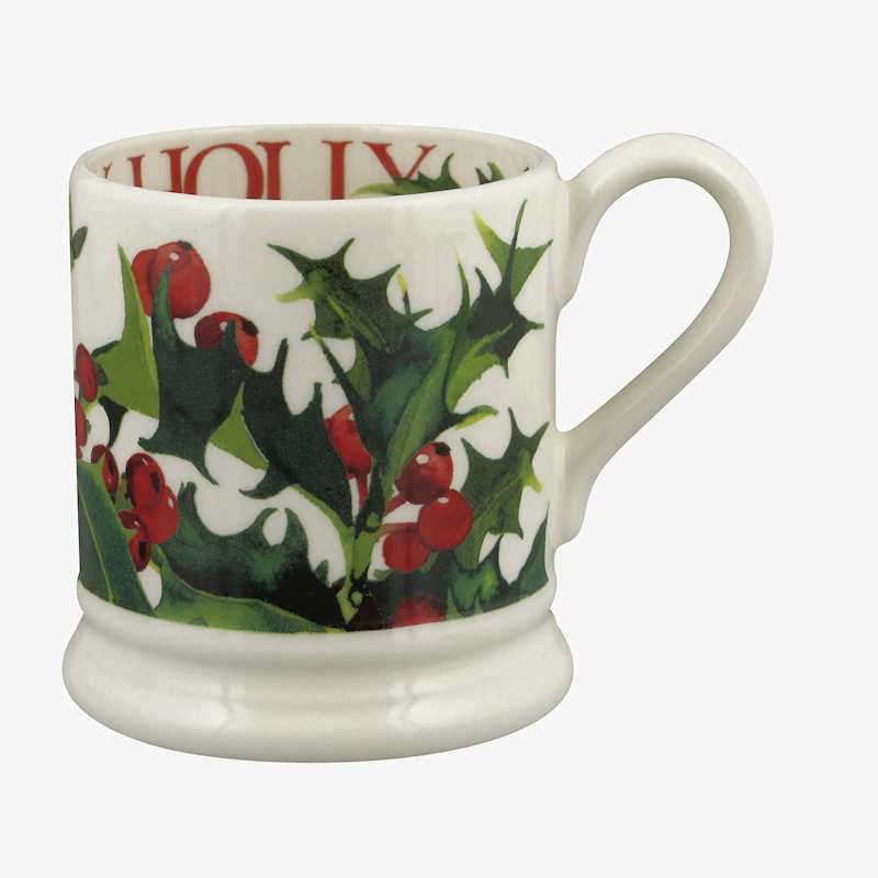 Emma Bridgewater Holly & Ivy Set of 2 1/2 Pint Mug