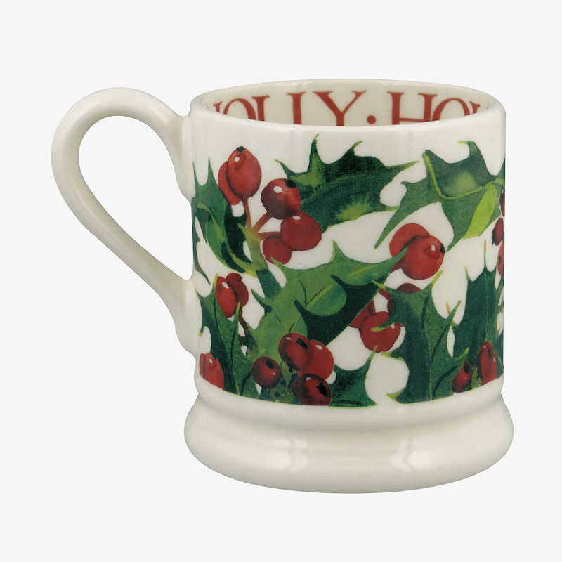 Emma Bridgewater Holly & Ivy Set of 2 1/2 Pint Mug