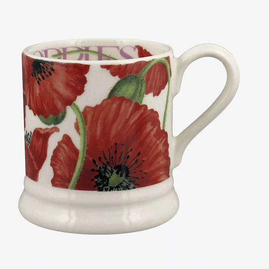 Emma Bridgewater Flowers Red Poppy 1/2 Pint Mug