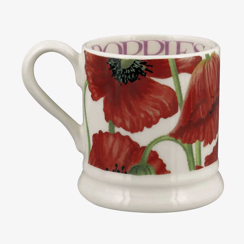 Emma Bridgewater Flowers Red Poppy 1/2 Pint Mug