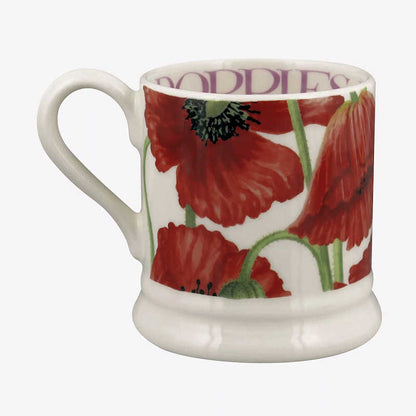 Emma Bridgewater Flowers Red Poppy 1/2 Pint Mug