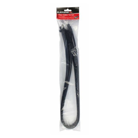 Blackspur 10pc Black 900x90mm Cable Tie Set