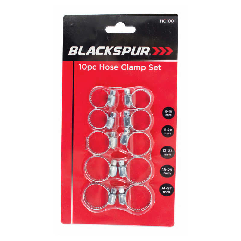 Blackspur 10pc Hose Clamp Set