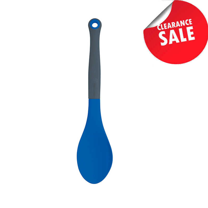 Colourworks Brights Blue Silicone-Headed Kitchen Spoon with Long Handle