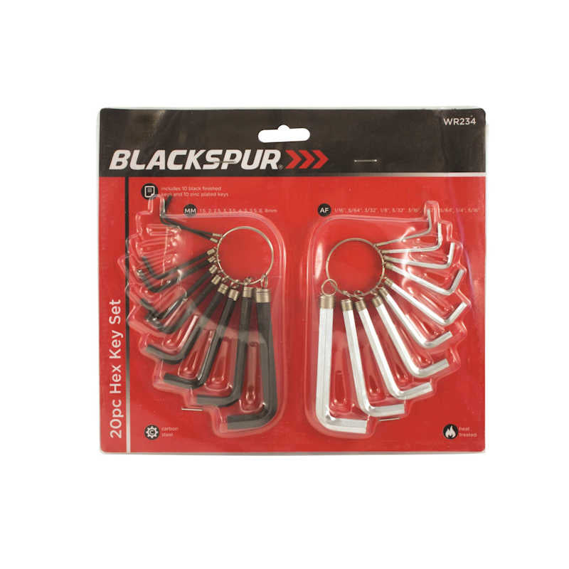 Blackspur 20pc Hex Key Set