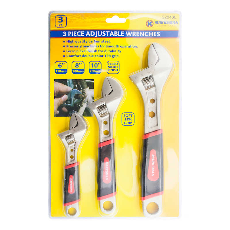 Marksman 3pc Adjustable Wrench Set