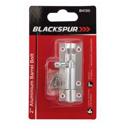Blackspur 2" Aluminium Barrel Bolt- Chrome
