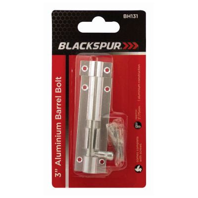 Blackspur 3" Aluminium Barrel Bolt- Chrome