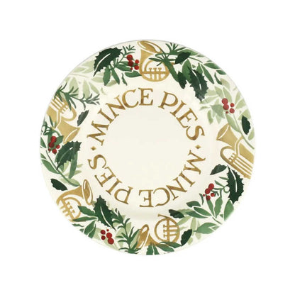 Emma Bridgewater Bring In The Green Mince Pies 8.5 Inch Plate