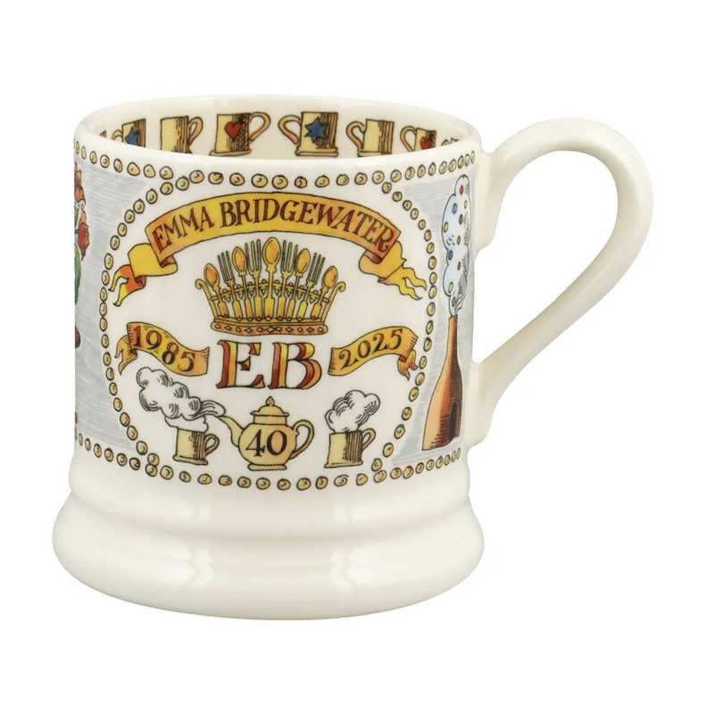 Emma Bridgewater 40 Years 1985-2025 1/2 Pint Mug