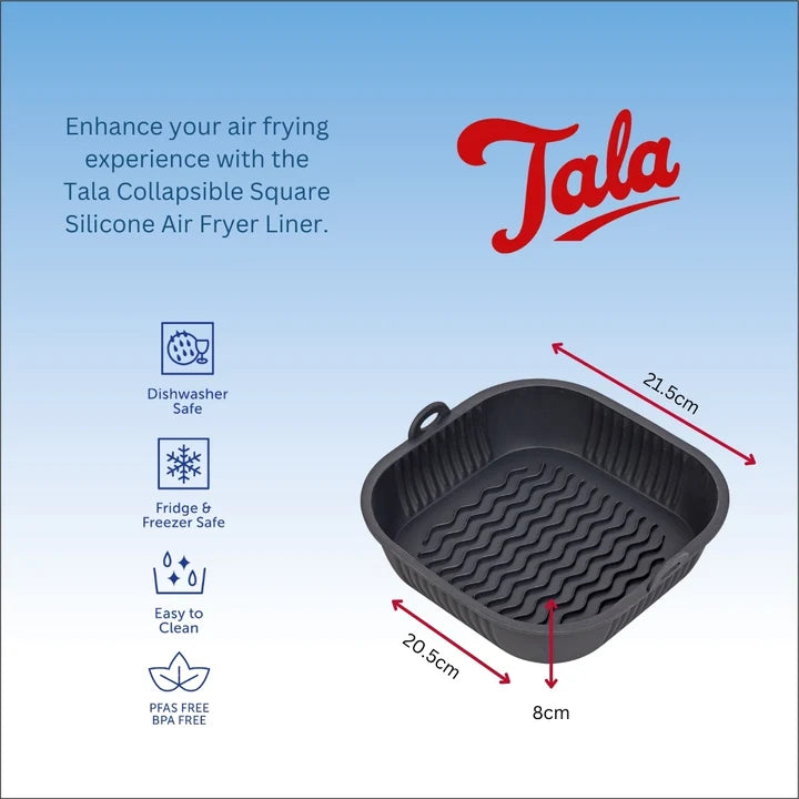 Tala Silicone Air fryer Liners 21 x 21 x 5.5cm