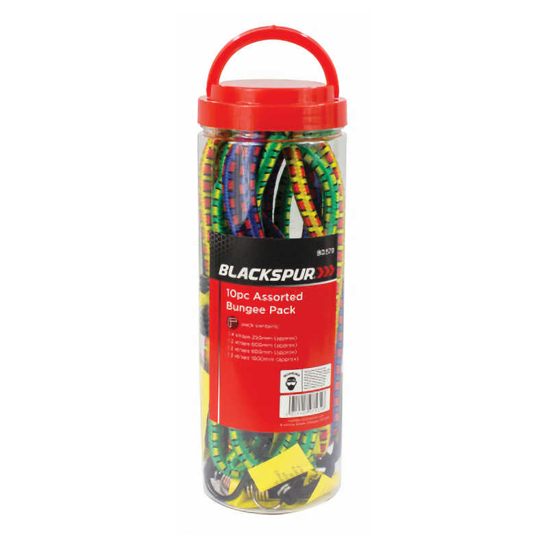 Blackspur 10pc Assorted Bungee Straps